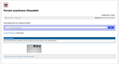 Desktop Screenshot of forum.chessnet.pl