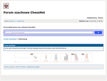 Tablet Screenshot of forum.chessnet.pl